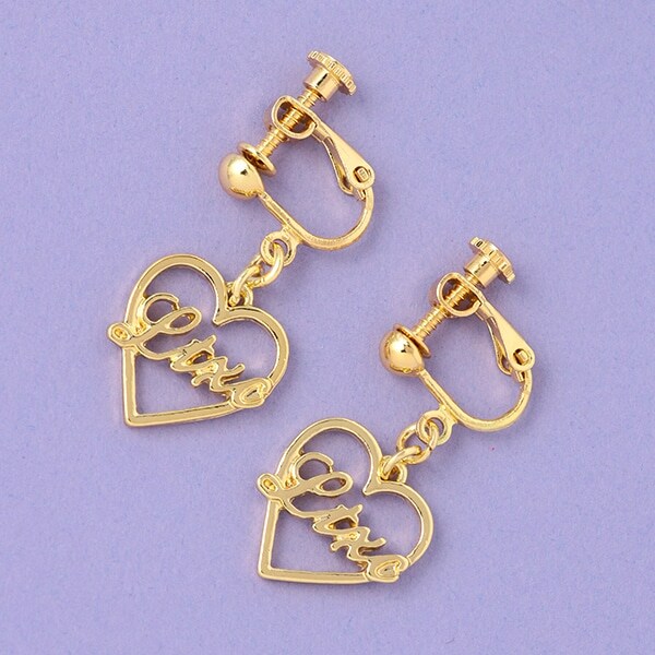 ハートロゴイヤリング