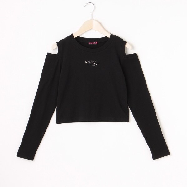 肩あき長袖Tシャツ