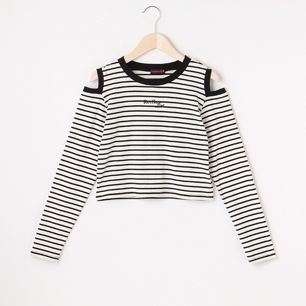 肩あき長袖Tシャツ