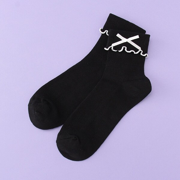 折り返しメローリブクルーソックス