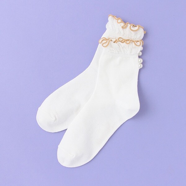 メローパールクルーソックス