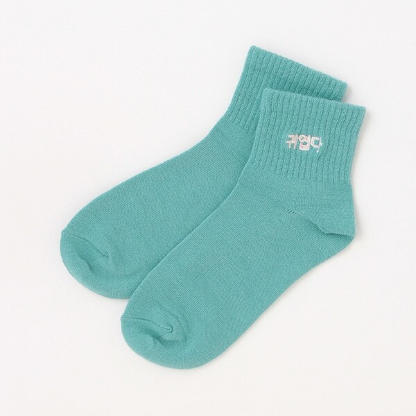 ハングル刺しゅうアンクルソックス