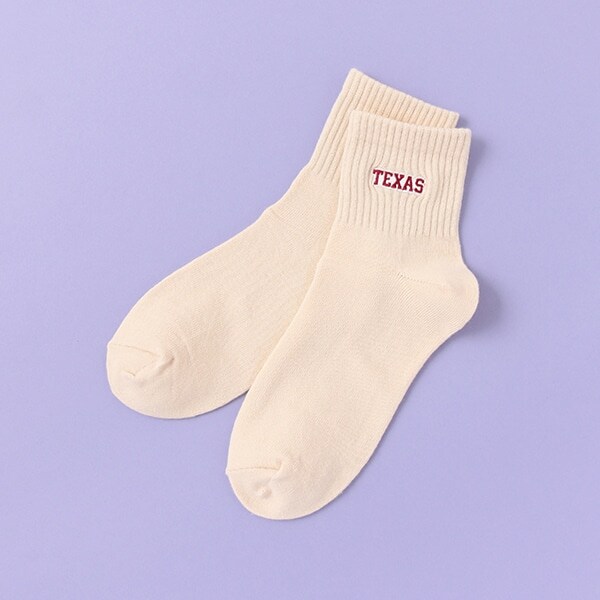 ロゴ刺しゅうクルブシソックス