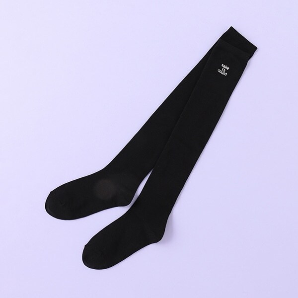 ロゴ刺しゅうニーハイソックス