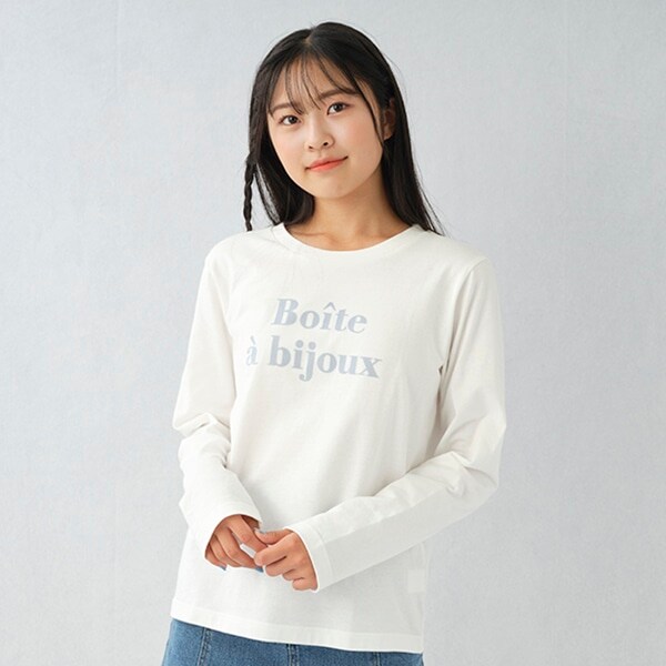 フレンチフロッキーロゴ長袖Tシャツ