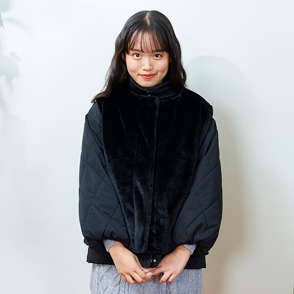 【WEB・一部店舗限定】ファーベストつきマルチウェイ中綿アウター