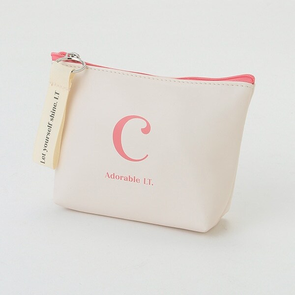 イニシャル合皮ポーチ