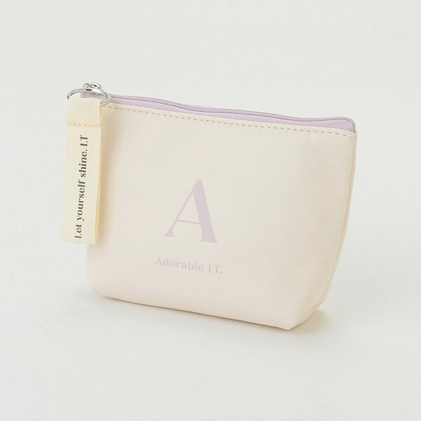 イニシャル合皮ポーチ