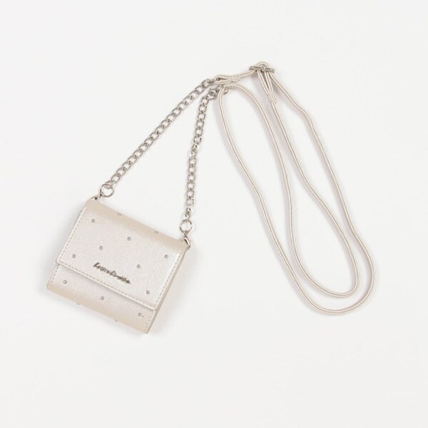 ショルダーつきシャイニー3ツ折財布