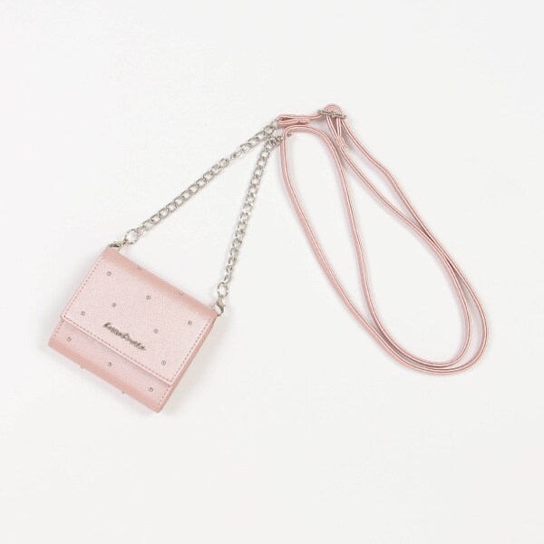 ショルダーつきシャイニー3ツ折財布