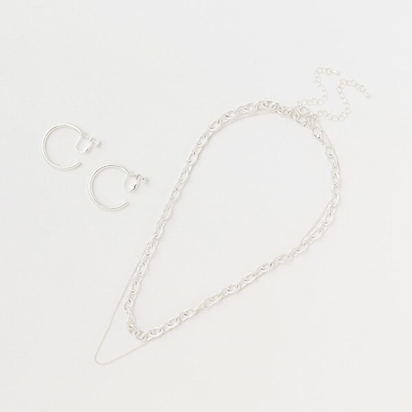 フープイヤリングネックレスSET