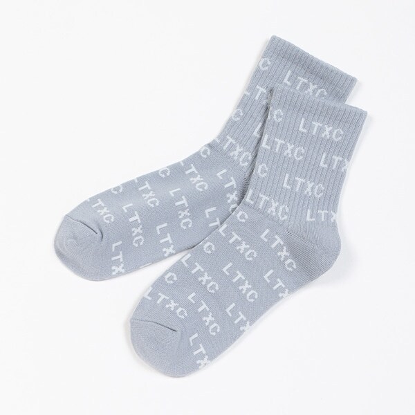 総柄クルーソックス