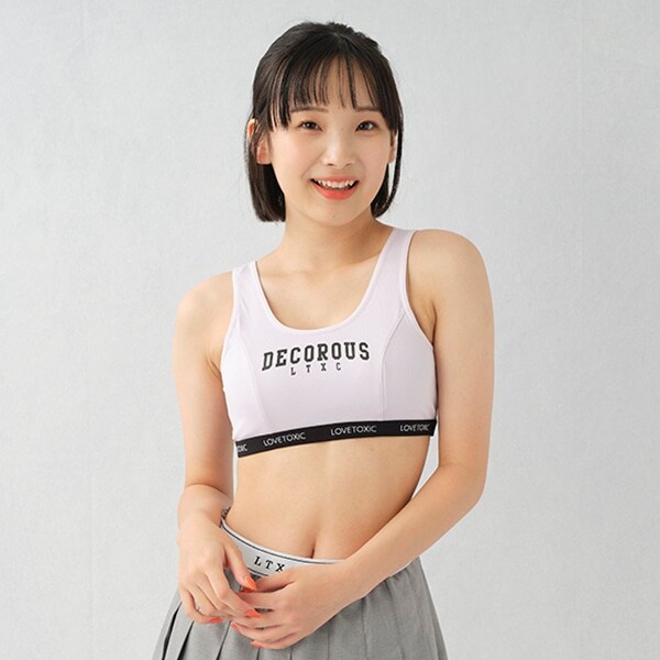 ロゴプリントハーフトップタンク