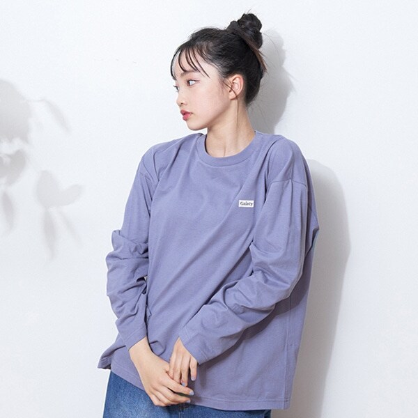 【コットン100%】ルーズバックロゴ長袖Tシャツ