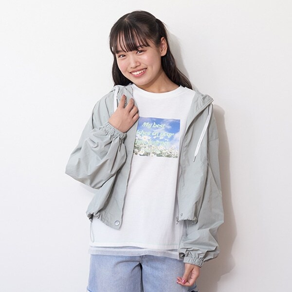 撥水クロップドブルゾン