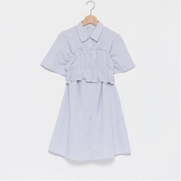 ビスチェ付シャツワンピース