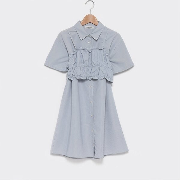 ビスチェ付シャツワンピース