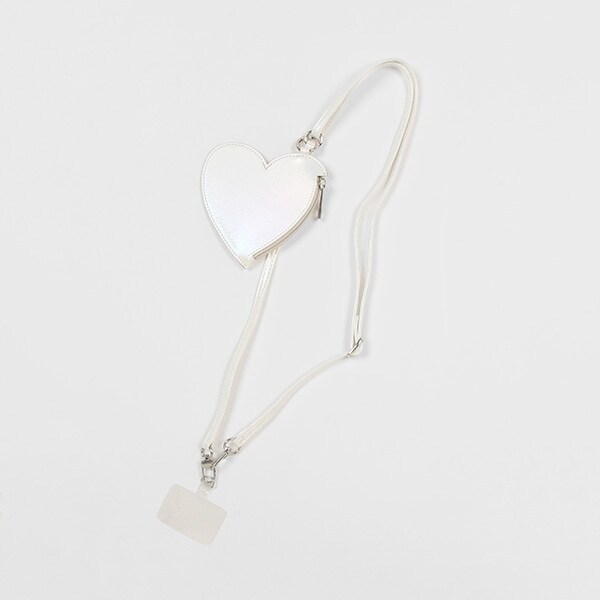 ハートポーチつきスマホショルダー