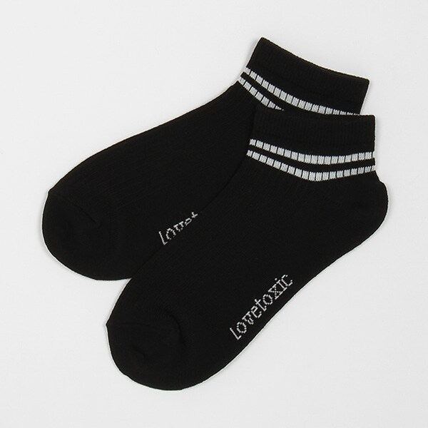 2本ラインスニーカー丈ソックス