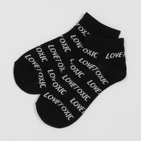 ロゴ総柄スニーカー丈ソックス