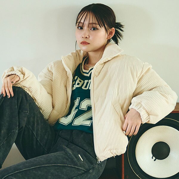 コーデュロイ中綿ブルゾン