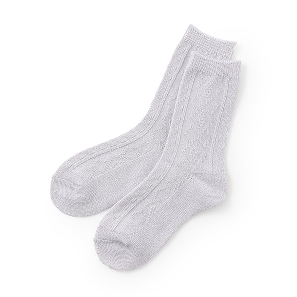 ラメケーブルソックス