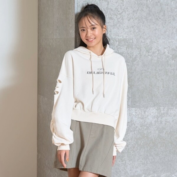 【LTXC】【綿100％】ヴィンテージ風ダメージパーカ