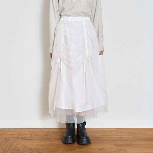 【LTXC】ギャザーチュールスカート