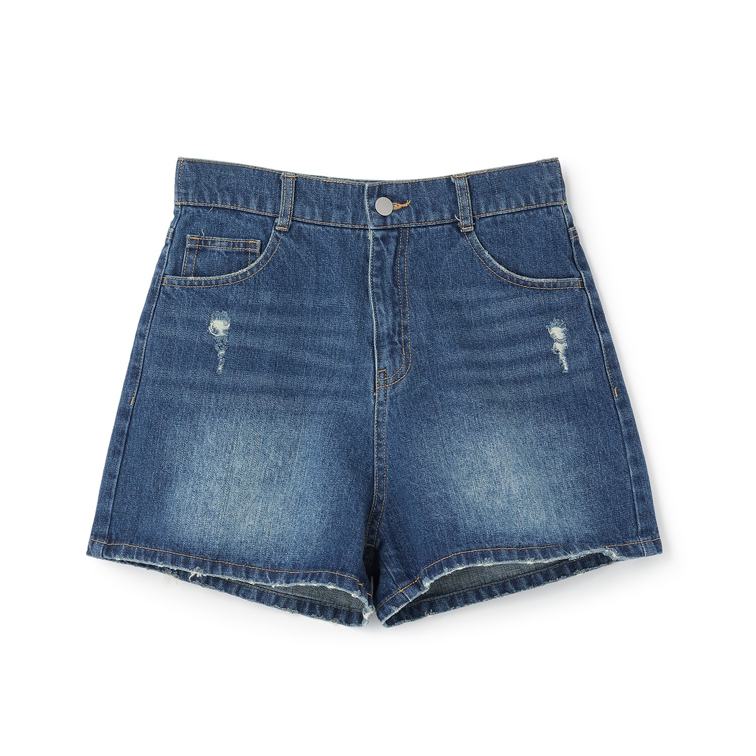 【7days】ダメージデニムショートパンツ