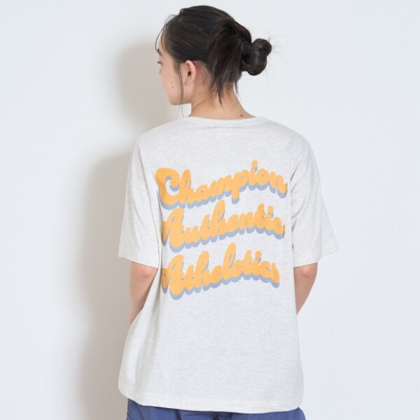 【Champion】【綿100％】バックプリントBIG半袖Tシャツ