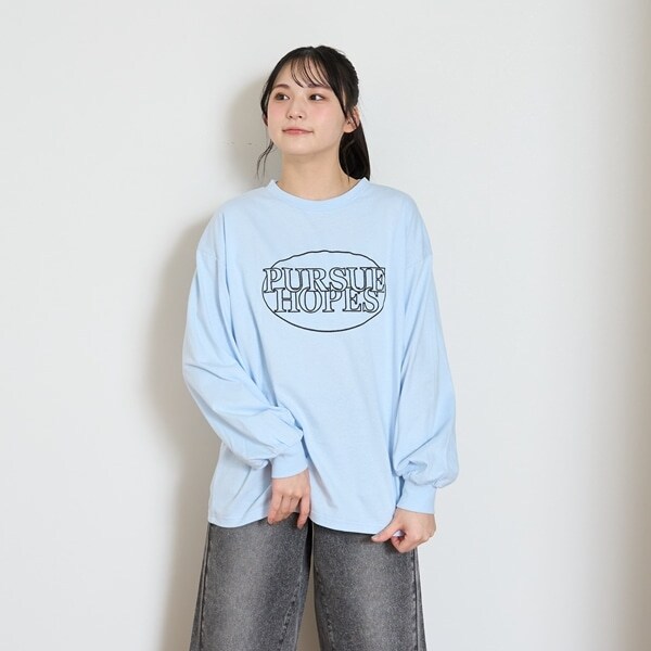【GOODPRICE】サークル刺繍長袖Tシャツ