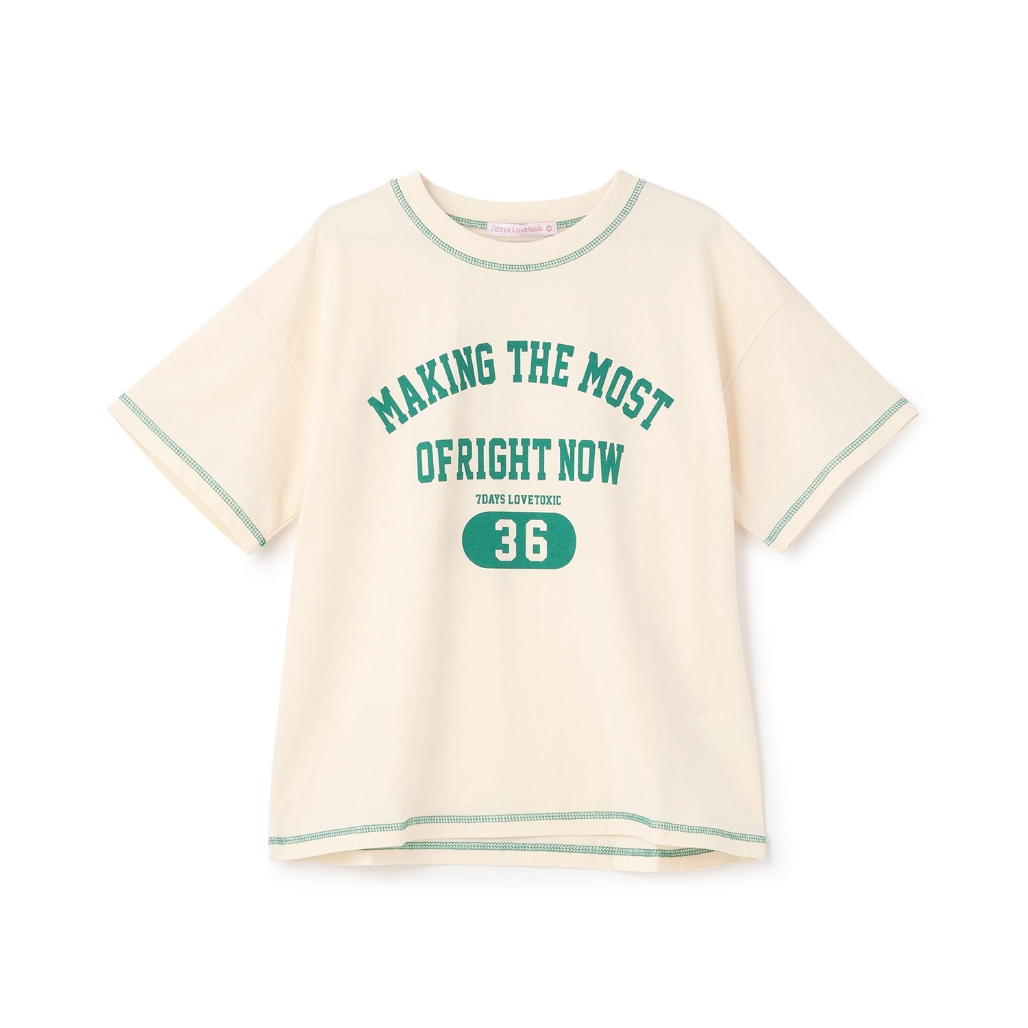 【7days】ロゴナンバー半袖Tシャツ