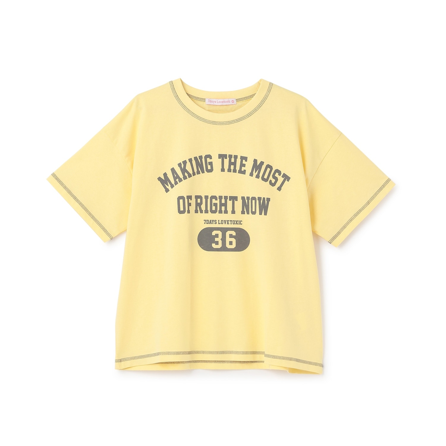 【7days】ロゴナンバー半袖Tシャツ