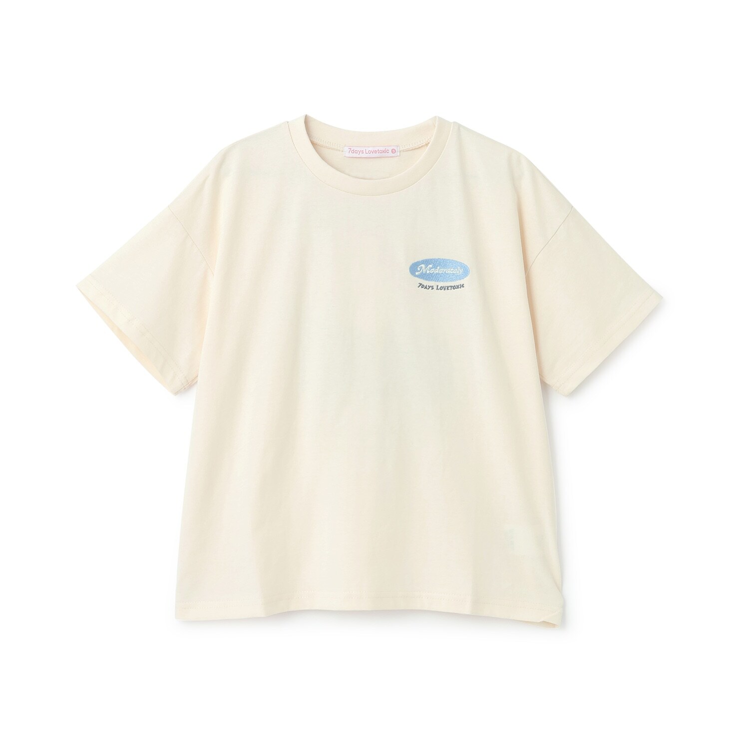 【7days】バックガールイラスト半袖Tシャツ