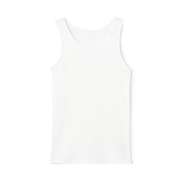 【ベーシック】【綿100％】テレコタンクトップ