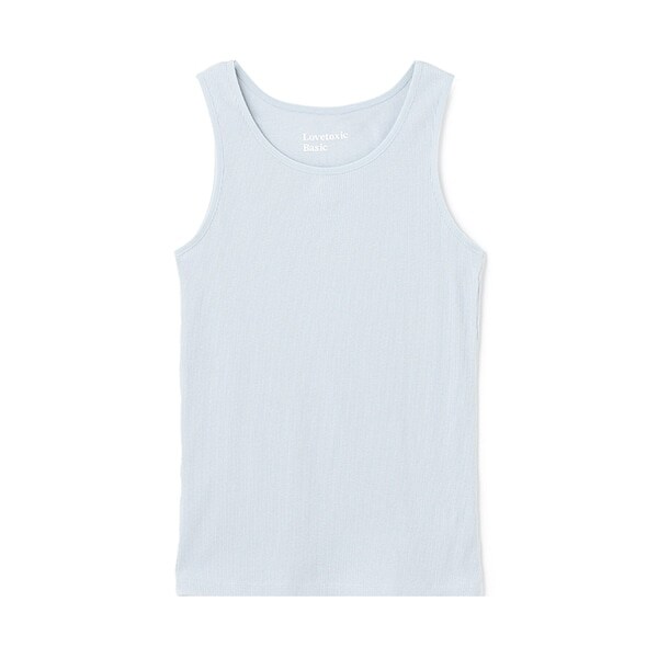 【ベーシック】【綿100％】テレコタンクトップ