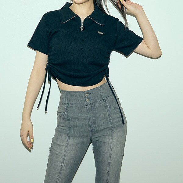 ハーフジップドロストT