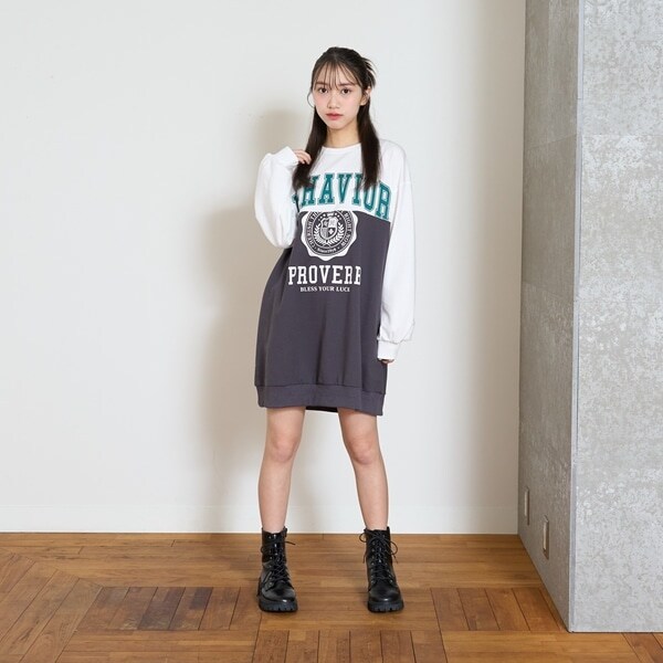 【LTXC】バイカラープルワンピース