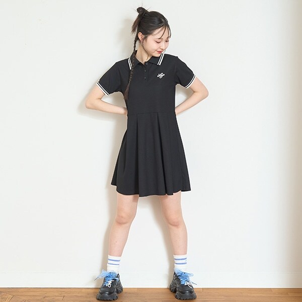 半袖ポロワンピース