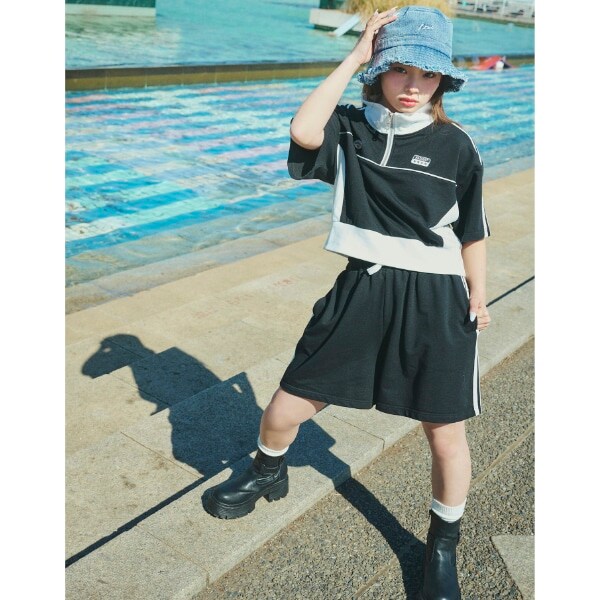 【LTXC】【吸水速乾/さらさら】ハーフジップ セットアップ