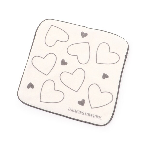 【綿100％】ハート柄ハンドタオル