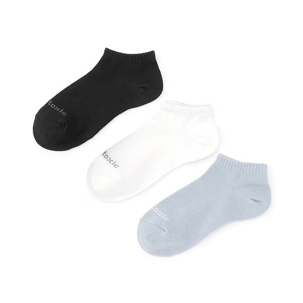 【ベーシック】3足セットスニーカー丈ソックス