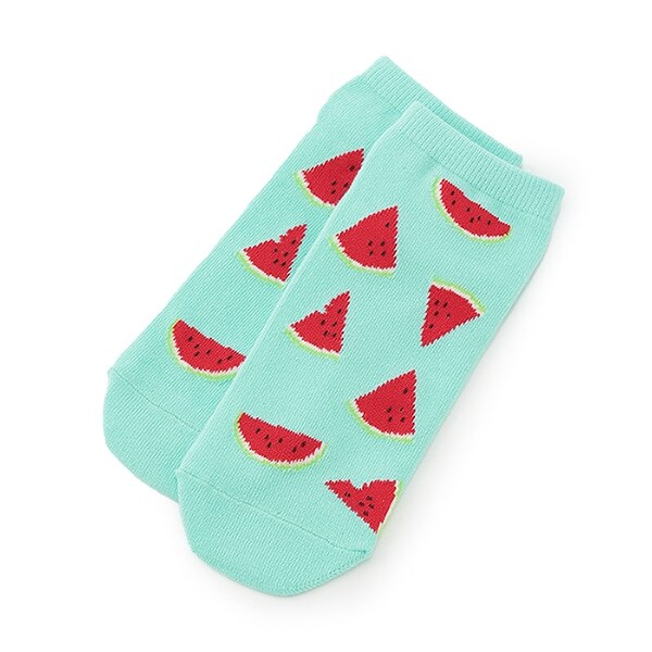 オイシイ総柄スニーカー丈ソックス