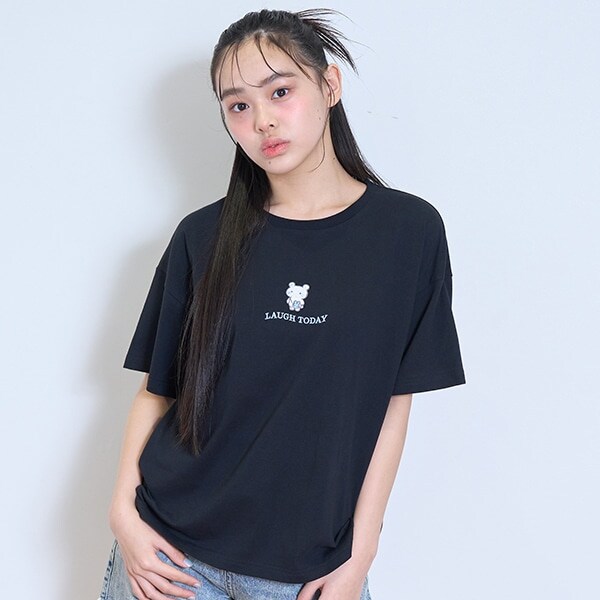 【GOODPRICE】【綿100％】フロントキャラ刺しゅうTシャツ