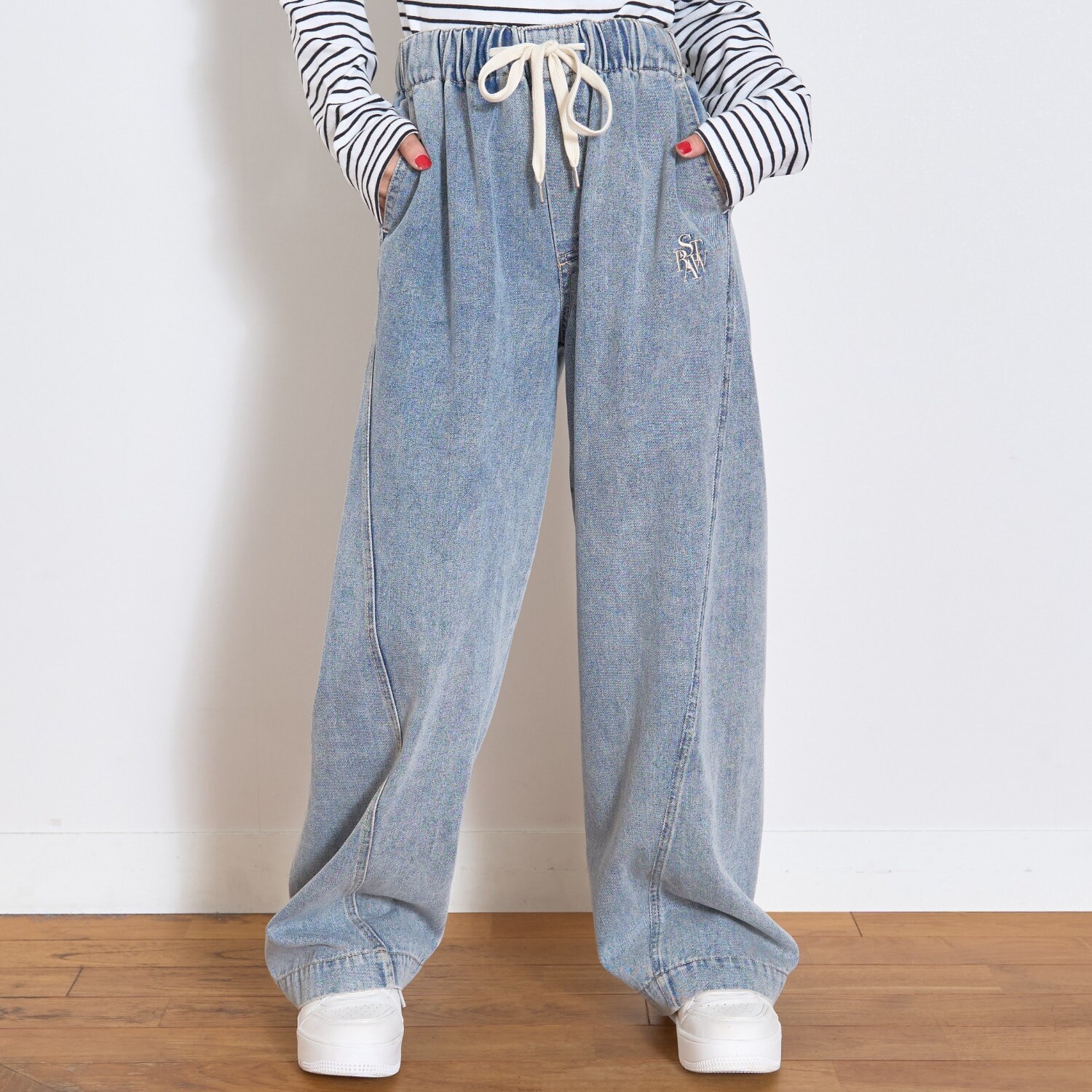 サマ見えイージープルオンパンツ