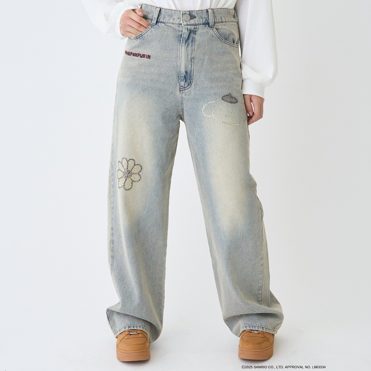 【サンリオキャラクターズ】デニムワイドパンツ