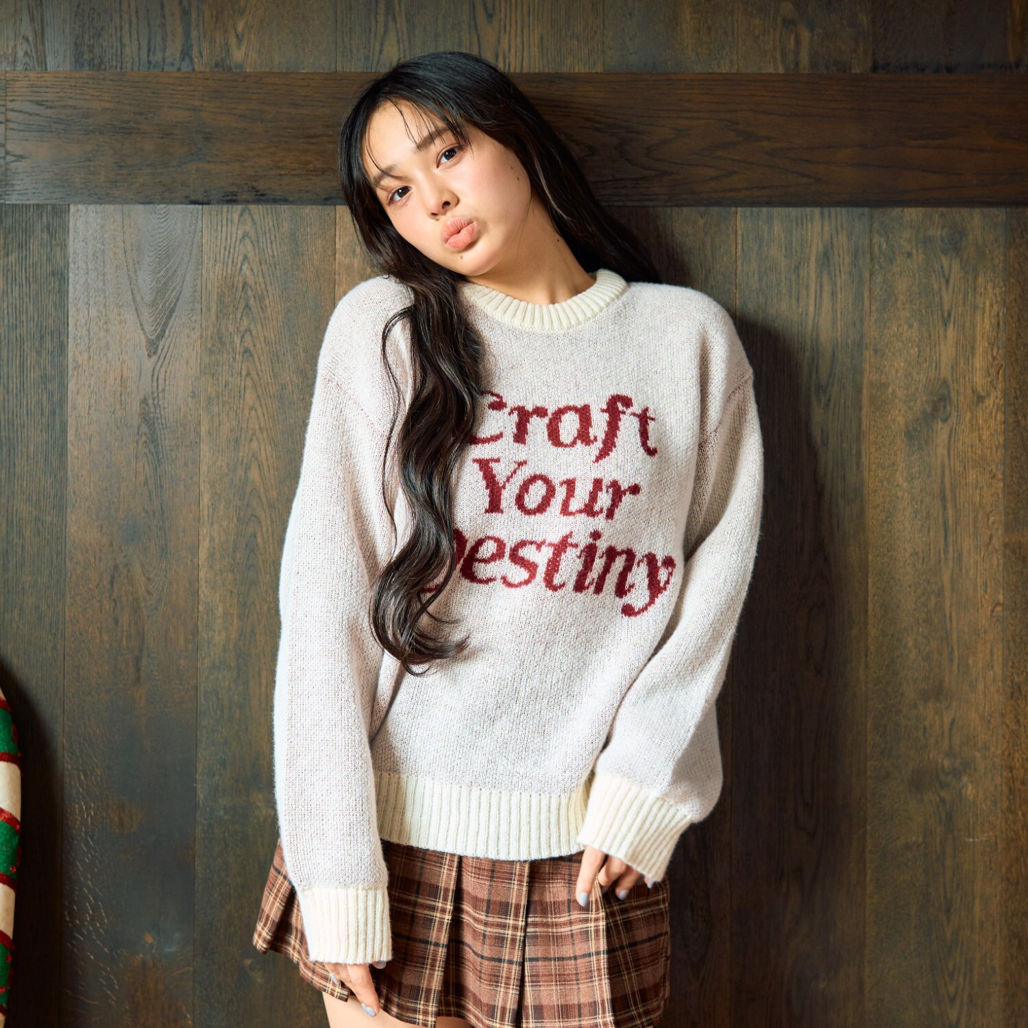 モヘアタッチジャガードプルオーバー