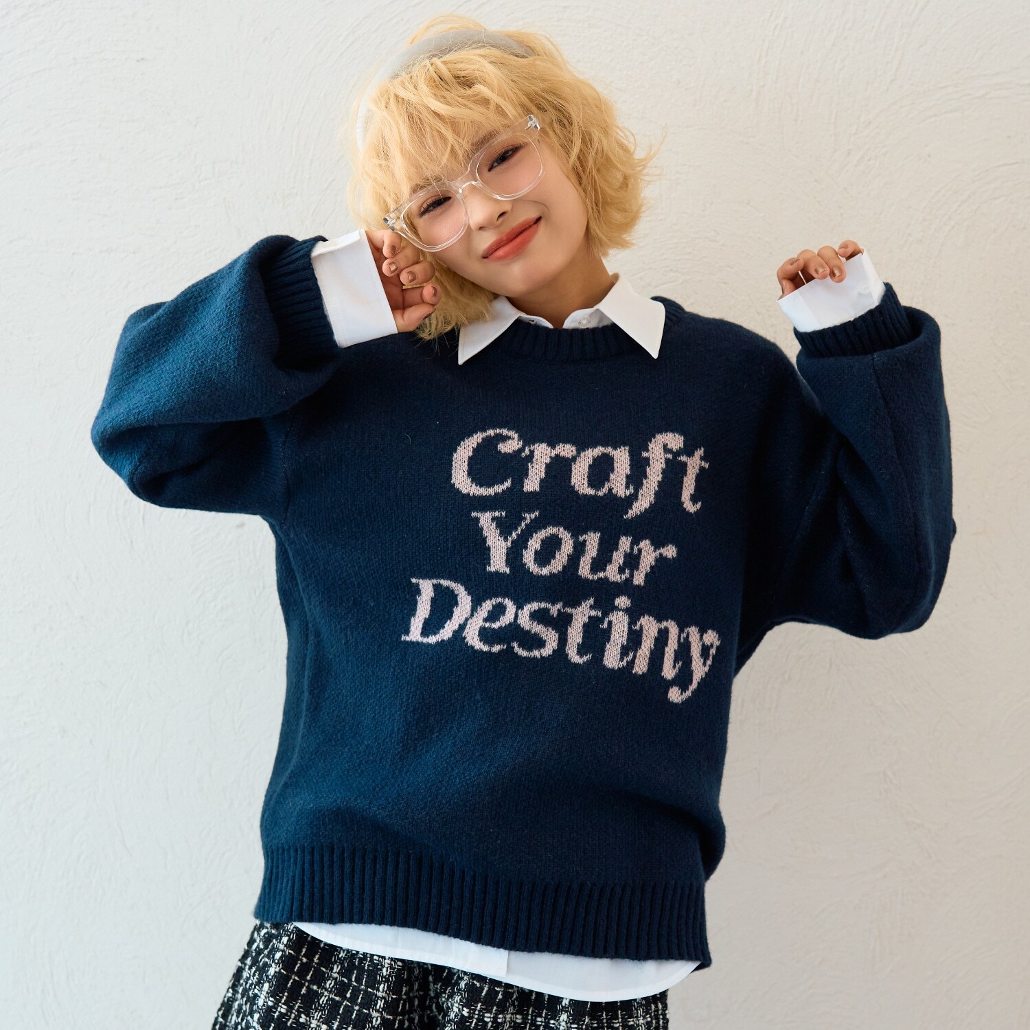 モヘアタッチジャガードプルオーバー