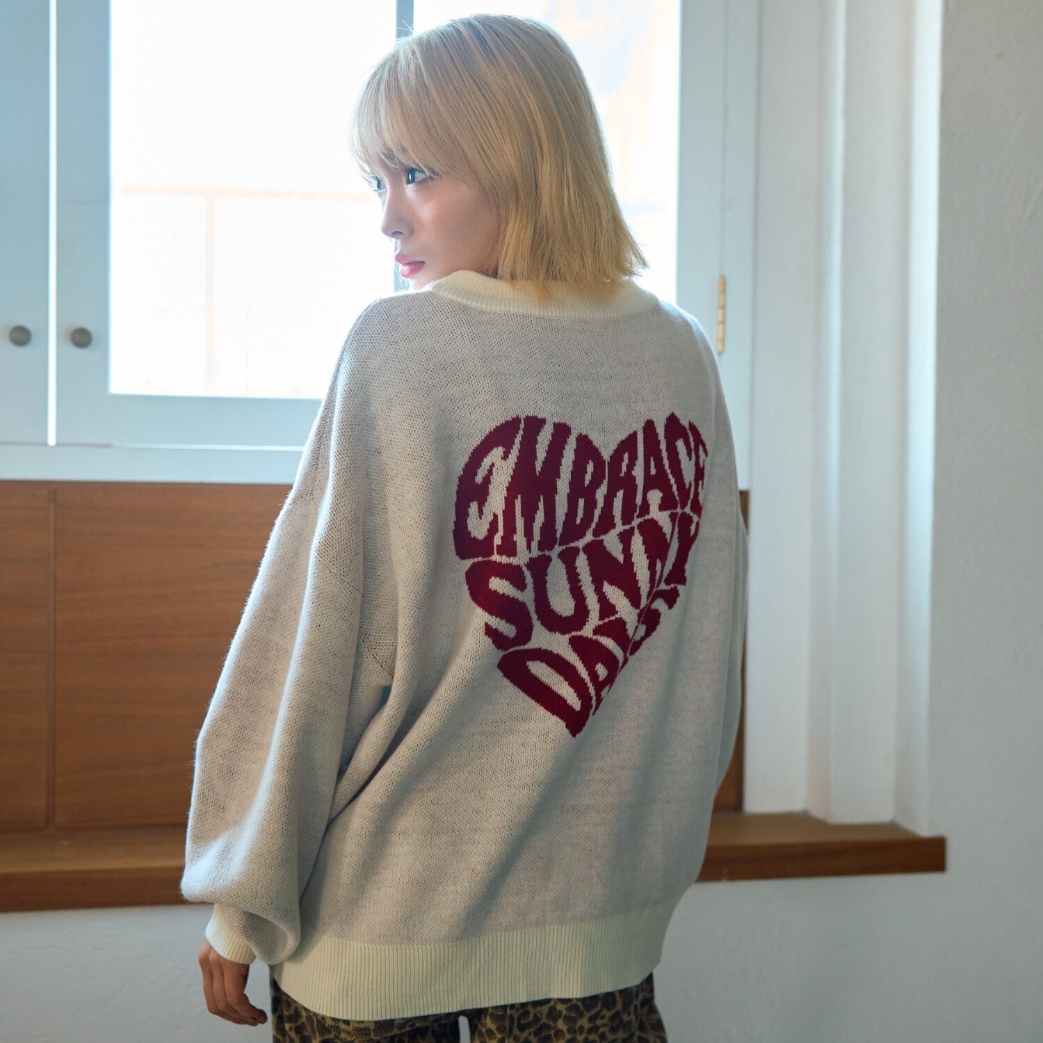 【GOODPRICE】バックハートニットプルオーバー