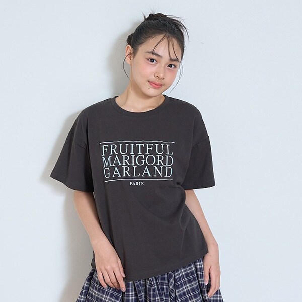 【GOODPRICE】【綿100％】3段ロゴ刺しゅうTシャツ